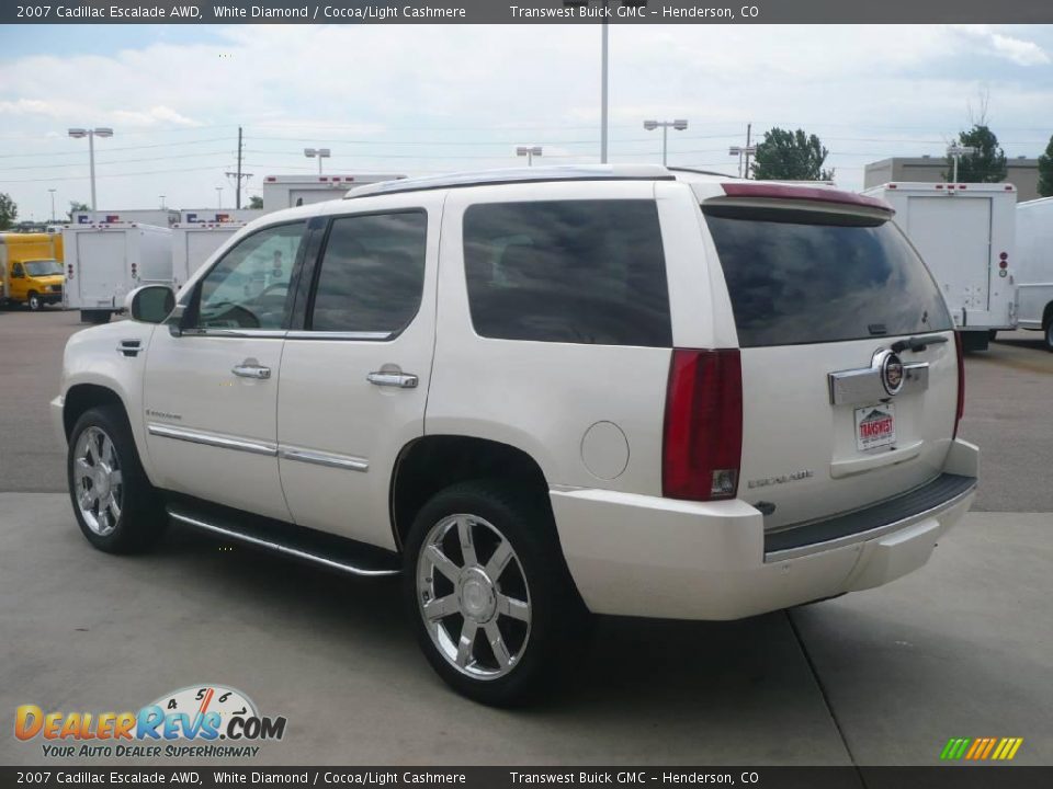 2007 Cadillac Escalade AWD White Diamond / Cocoa/Light Cashmere Photo #4