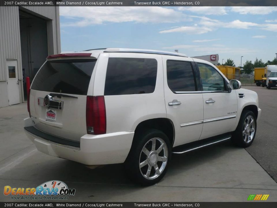 2007 Cadillac Escalade AWD White Diamond / Cocoa/Light Cashmere Photo #6
