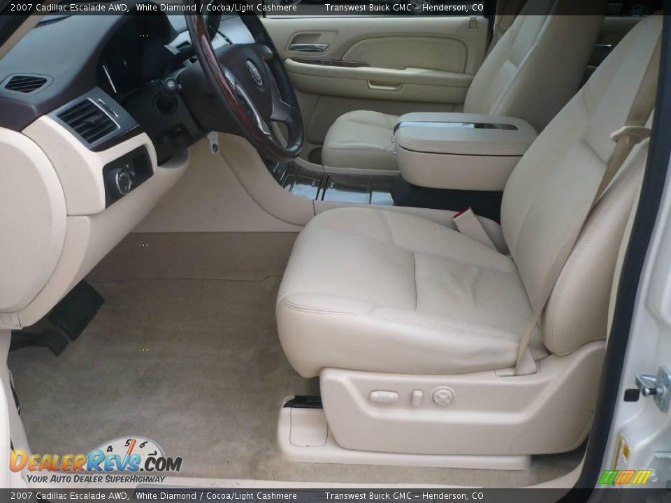 2007 Cadillac Escalade AWD White Diamond / Cocoa/Light Cashmere Photo #8