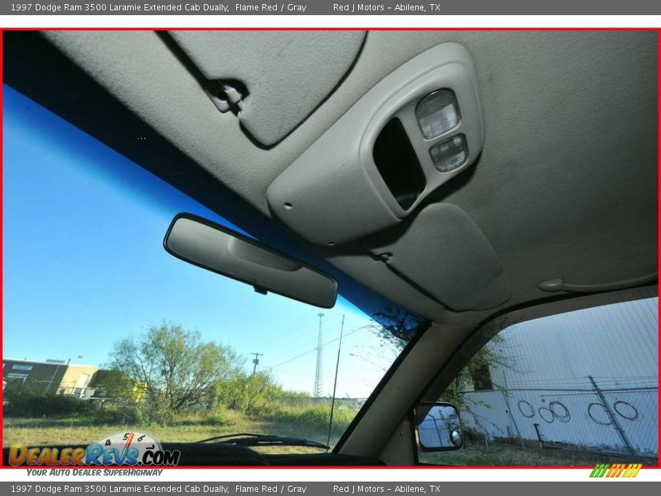 1997 Dodge Ram 3500 Laramie Extended Cab Dually Flame Red / Gray Photo #26