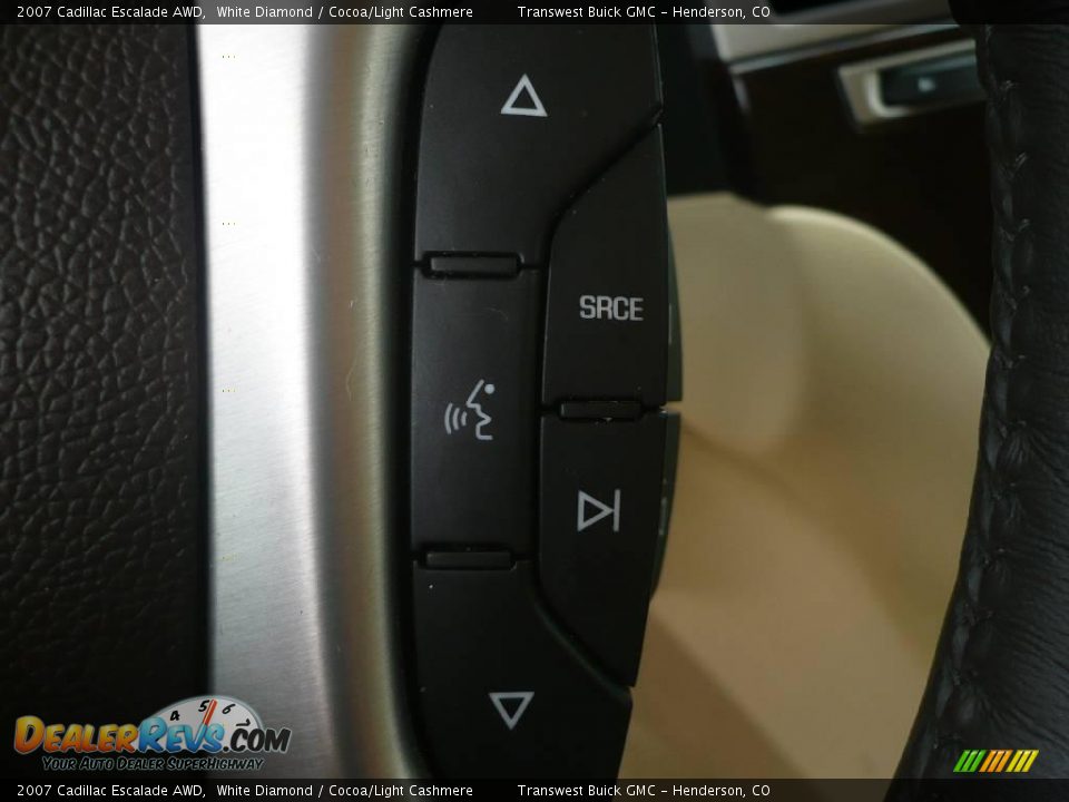 2007 Cadillac Escalade AWD White Diamond / Cocoa/Light Cashmere Photo #17