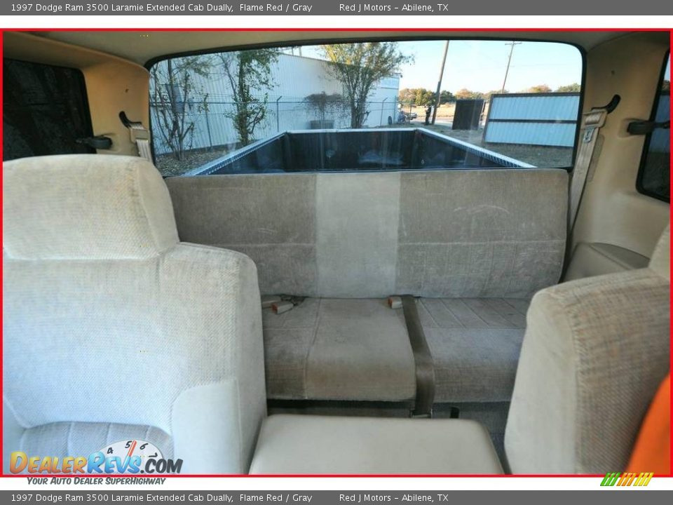 1997 Dodge Ram 3500 Laramie Extended Cab Dually Flame Red / Gray Photo #27