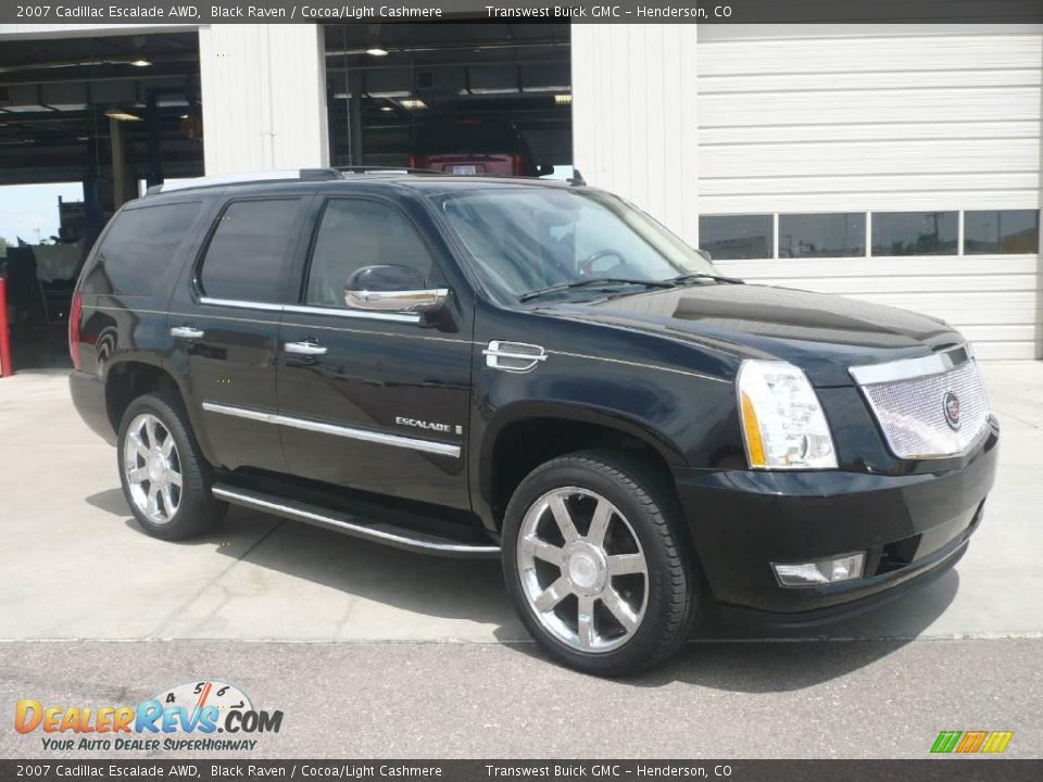 2007 Cadillac Escalade AWD Black Raven / Cocoa/Light Cashmere Photo #1