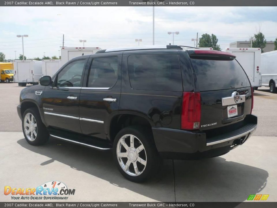 2007 Cadillac Escalade AWD Black Raven / Cocoa/Light Cashmere Photo #4