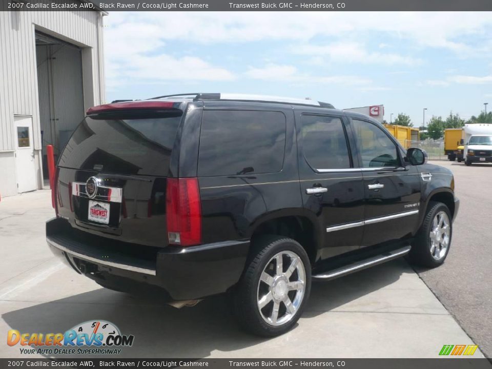 2007 Cadillac Escalade AWD Black Raven / Cocoa/Light Cashmere Photo #6