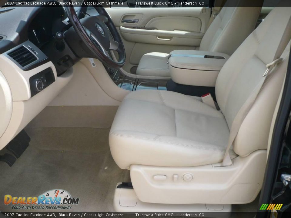 2007 Cadillac Escalade AWD Black Raven / Cocoa/Light Cashmere Photo #8