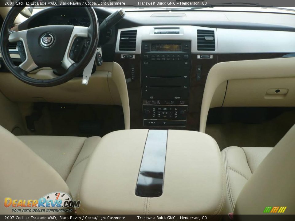 2007 Cadillac Escalade AWD Black Raven / Cocoa/Light Cashmere Photo #11