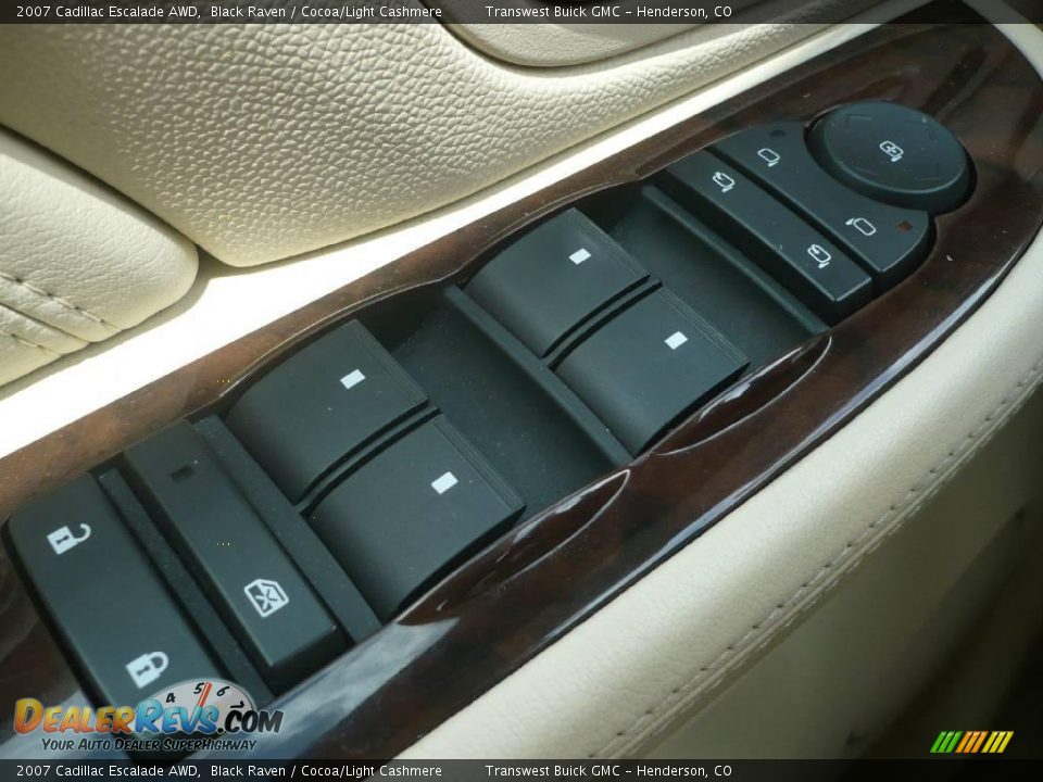 2007 Cadillac Escalade AWD Black Raven / Cocoa/Light Cashmere Photo #12