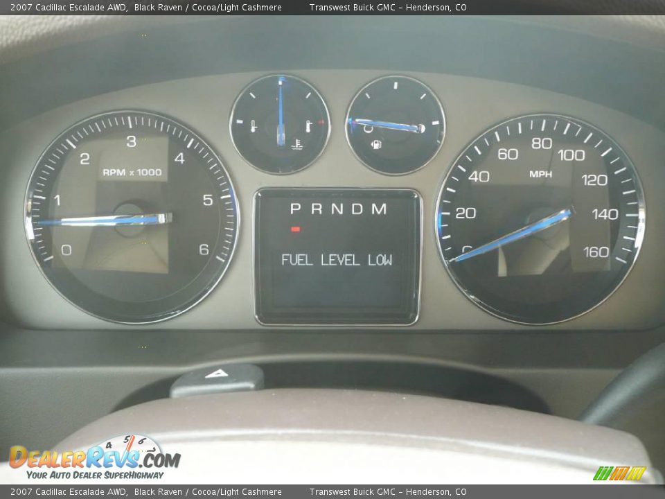 2007 Cadillac Escalade AWD Black Raven / Cocoa/Light Cashmere Photo #13