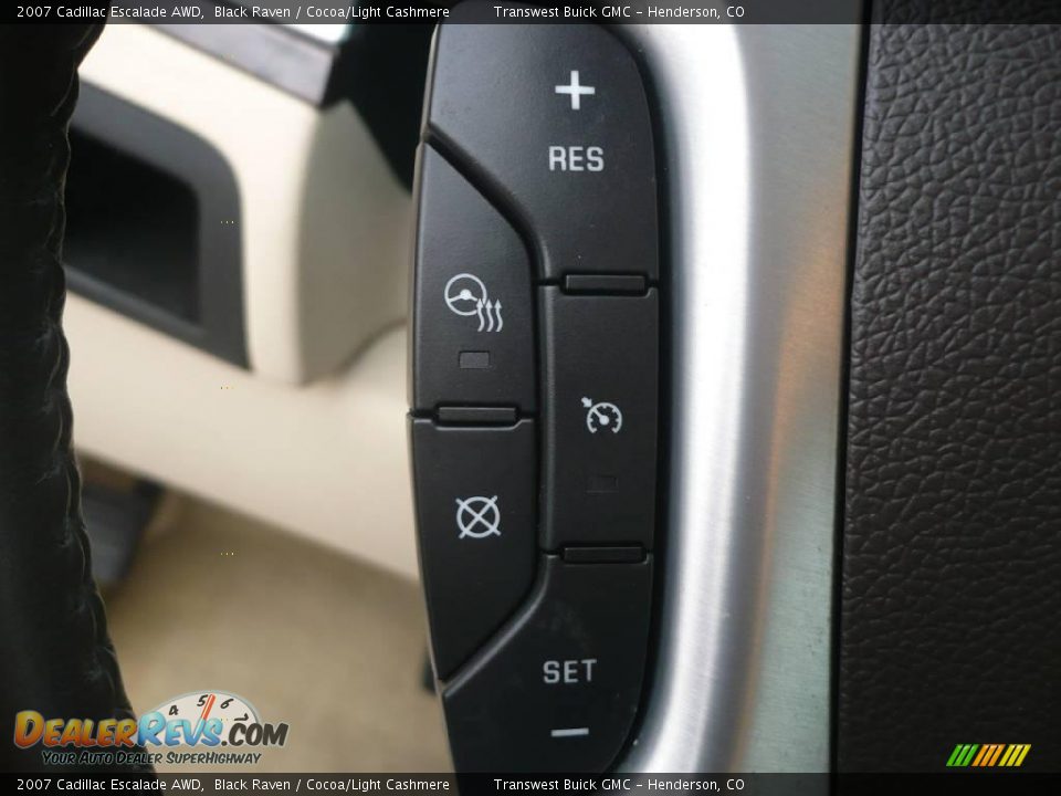 2007 Cadillac Escalade AWD Black Raven / Cocoa/Light Cashmere Photo #16