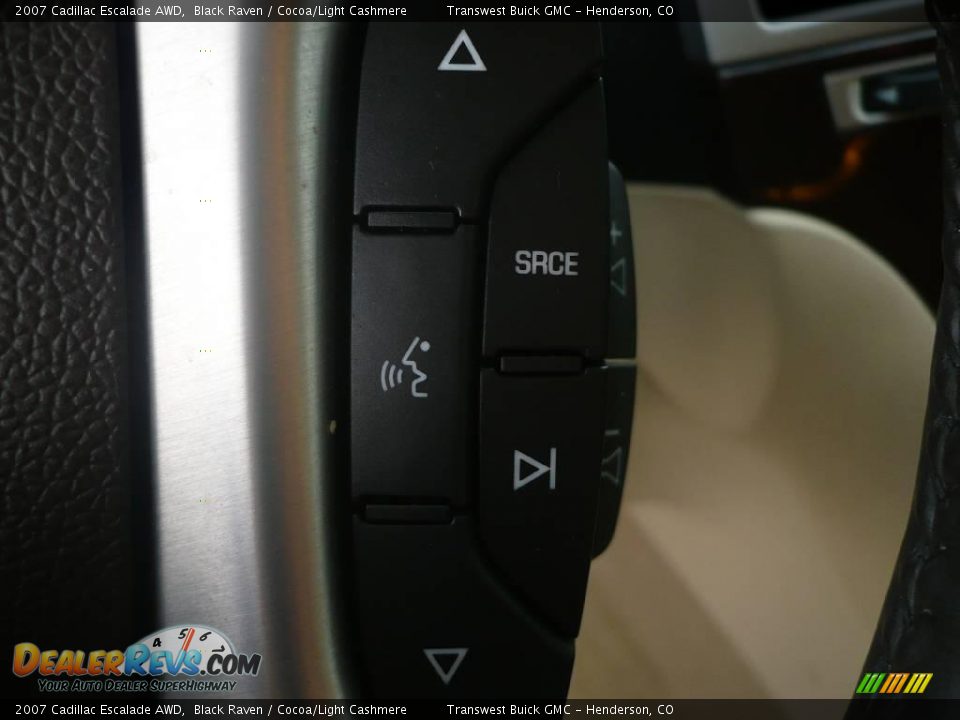 2007 Cadillac Escalade AWD Black Raven / Cocoa/Light Cashmere Photo #17