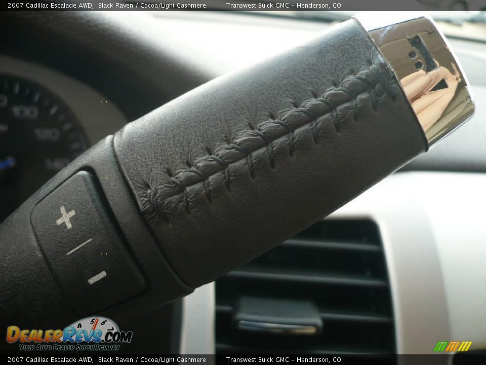 2007 Cadillac Escalade AWD Black Raven / Cocoa/Light Cashmere Photo #18