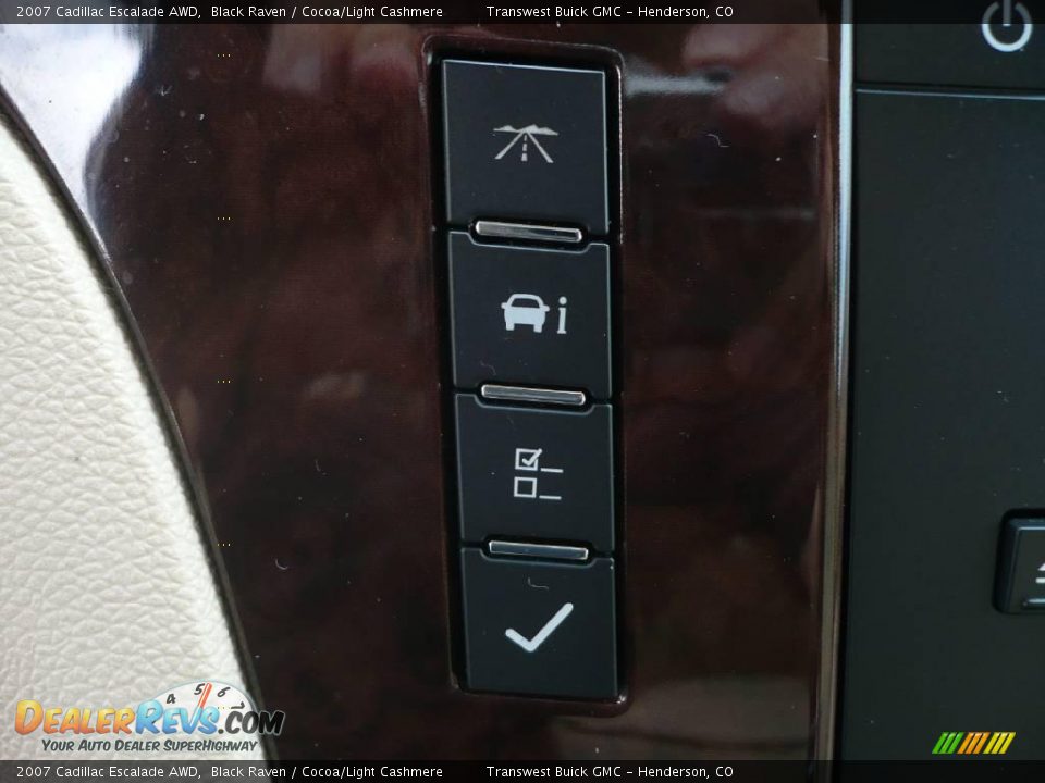2007 Cadillac Escalade AWD Black Raven / Cocoa/Light Cashmere Photo #19