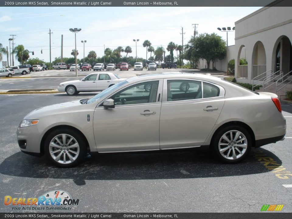 2009 Lincoln MKS Sedan Smokestone Metallic / Light Camel Photo #2