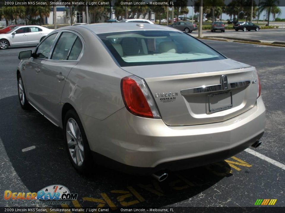 2009 Lincoln MKS Sedan Smokestone Metallic / Light Camel Photo #3