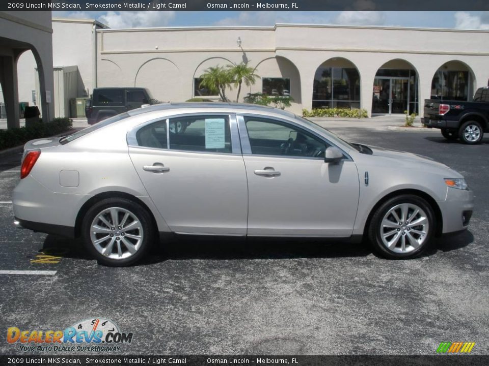 2009 Lincoln MKS Sedan Smokestone Metallic / Light Camel Photo #6