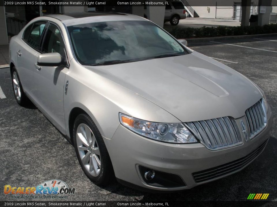 2009 Lincoln MKS Sedan Smokestone Metallic / Light Camel Photo #7