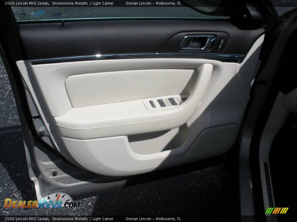 2009 Lincoln MKS Sedan Smokestone Metallic / Light Camel Photo #12