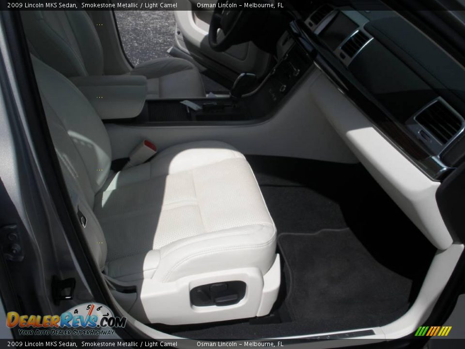 2009 Lincoln MKS Sedan Smokestone Metallic / Light Camel Photo #18
