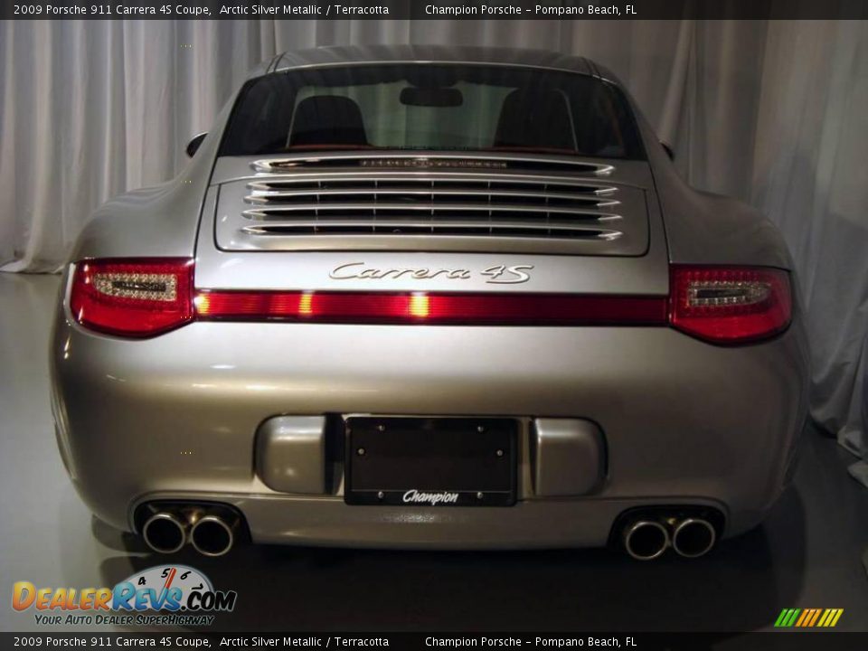 2009 Porsche 911 Carrera 4S Coupe Arctic Silver Metallic / Terracotta Photo #4