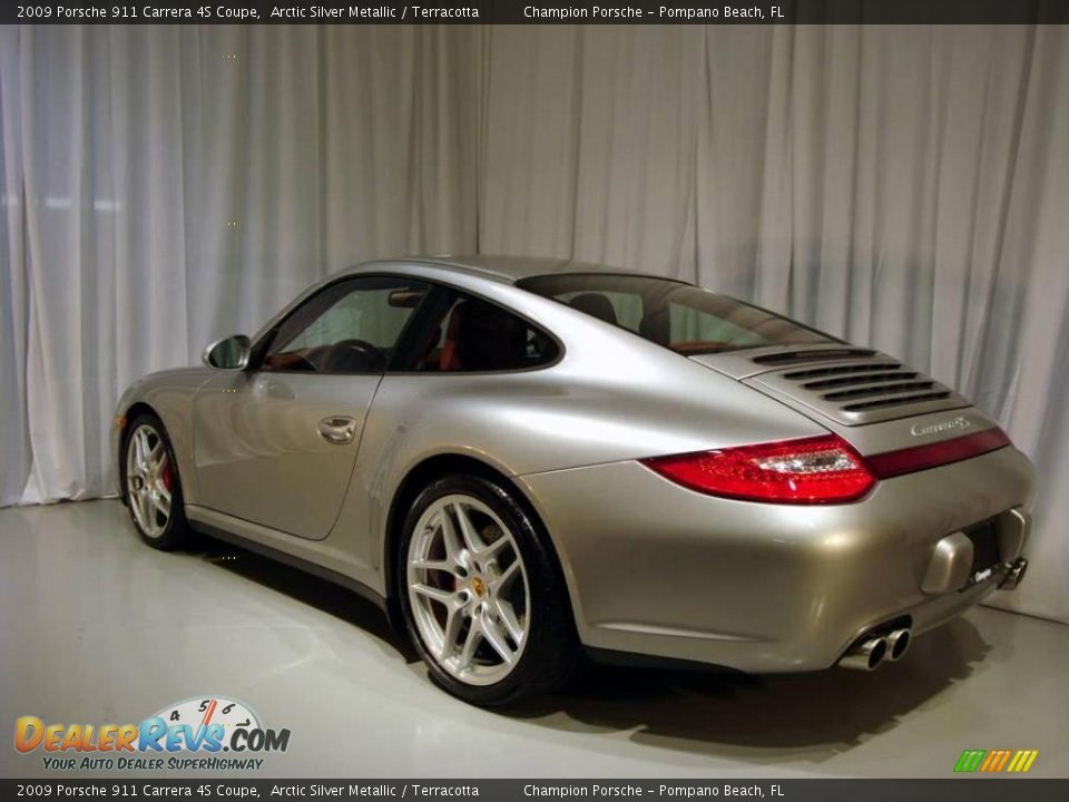 2009 Porsche 911 Carrera 4S Coupe Arctic Silver Metallic / Terracotta Photo #5