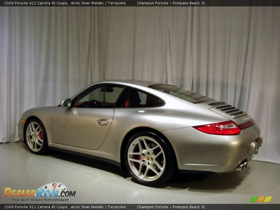 2009 Porsche 911 Carrera 4S Coupe Arctic Silver Metallic / Terracotta Photo #6