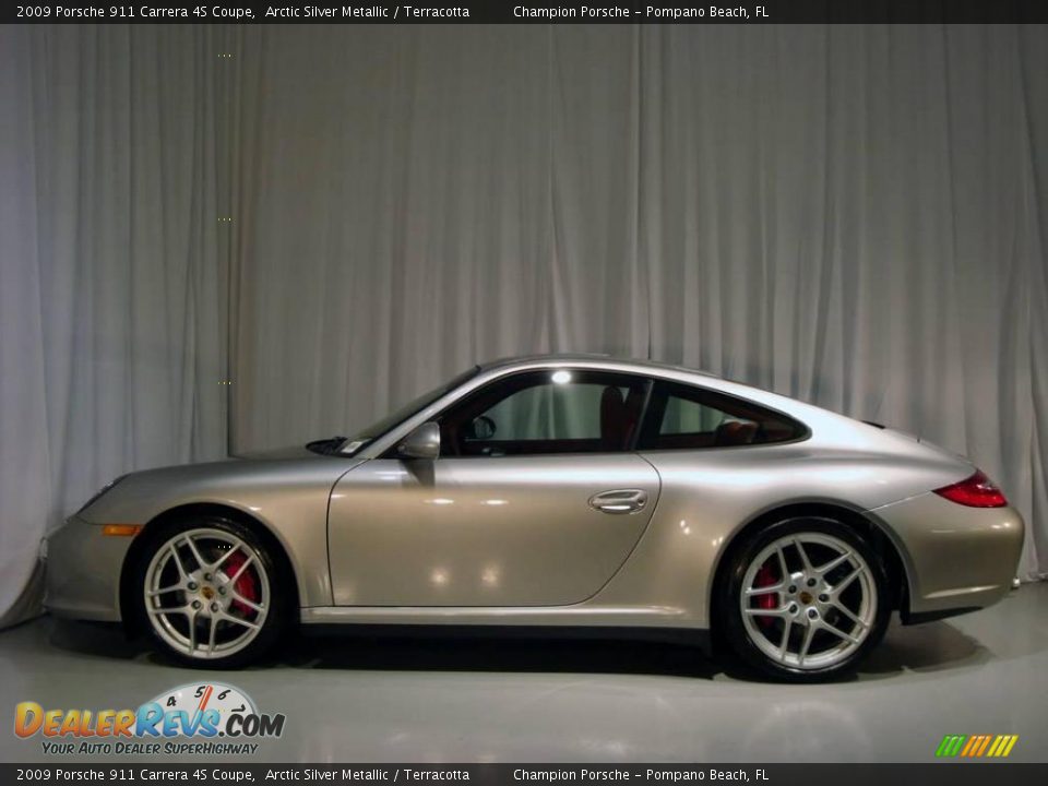2009 Porsche 911 Carrera 4S Coupe Arctic Silver Metallic / Terracotta Photo #7