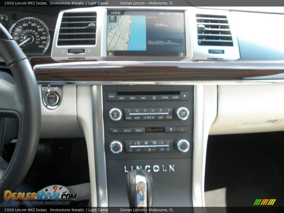 2009 Lincoln MKS Sedan Smokestone Metallic / Light Camel Photo #23