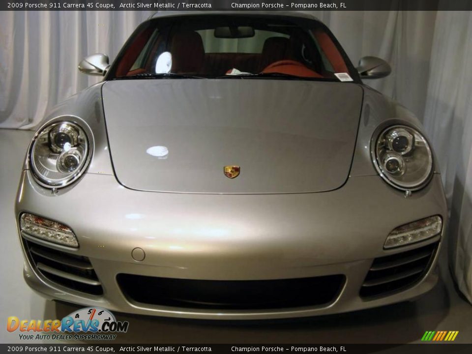 2009 Porsche 911 Carrera 4S Coupe Arctic Silver Metallic / Terracotta Photo #8