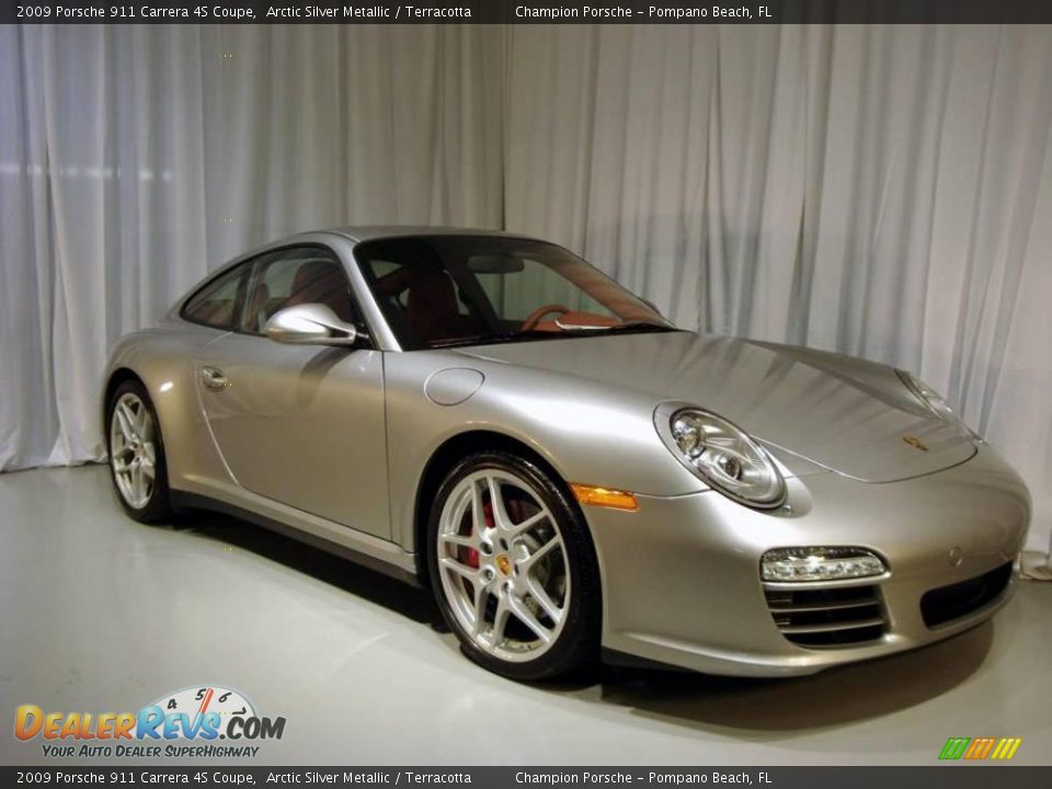 2009 Porsche 911 Carrera 4S Coupe Arctic Silver Metallic / Terracotta Photo #18