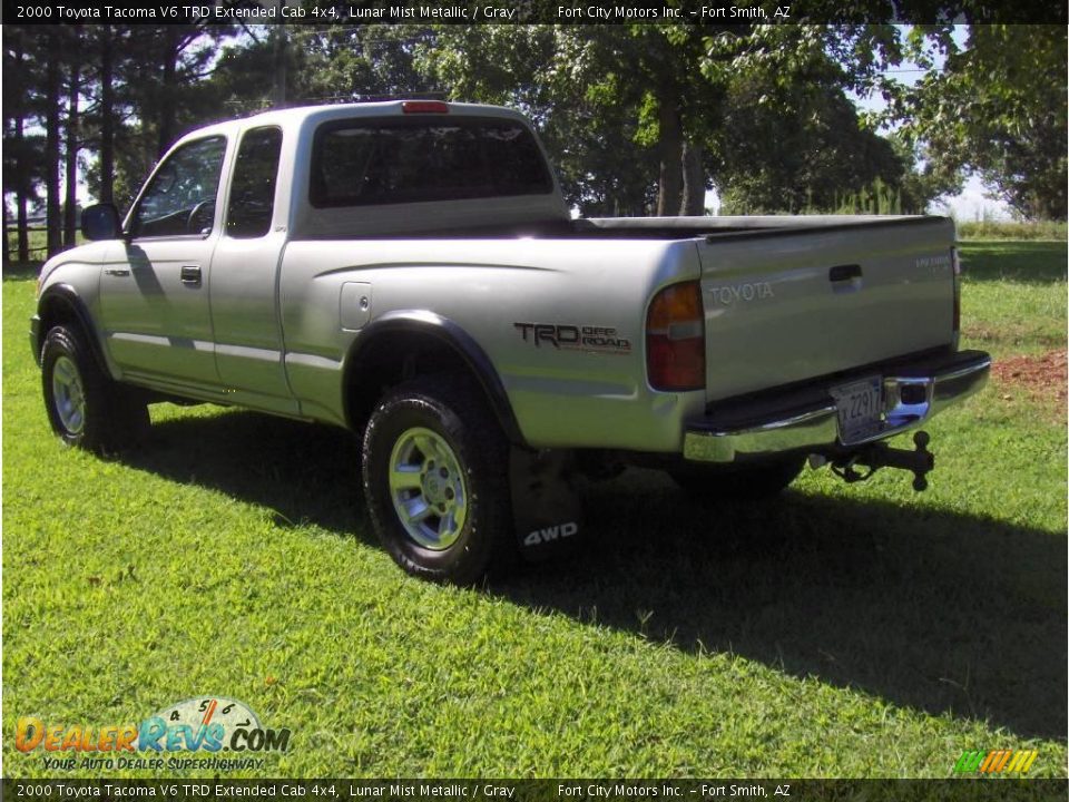 2000 Toyota Tacoma V6 TRD Extended Cab 4x4 Lunar Mist Metallic / Gray Photo #2