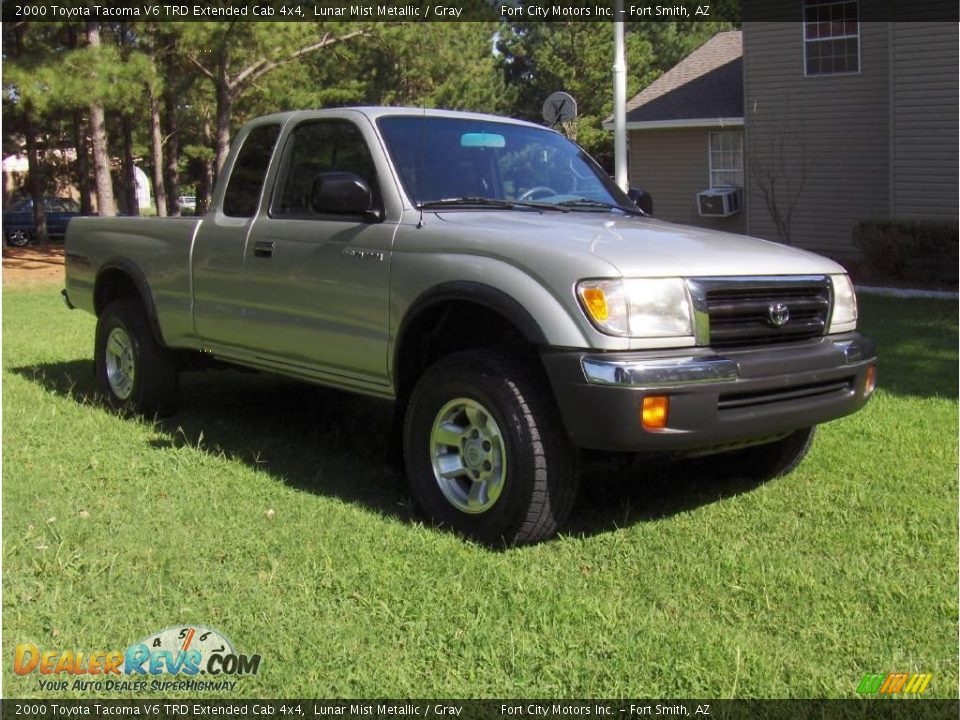 2000 Toyota Tacoma V6 TRD Extended Cab 4x4 Lunar Mist Metallic / Gray Photo #4