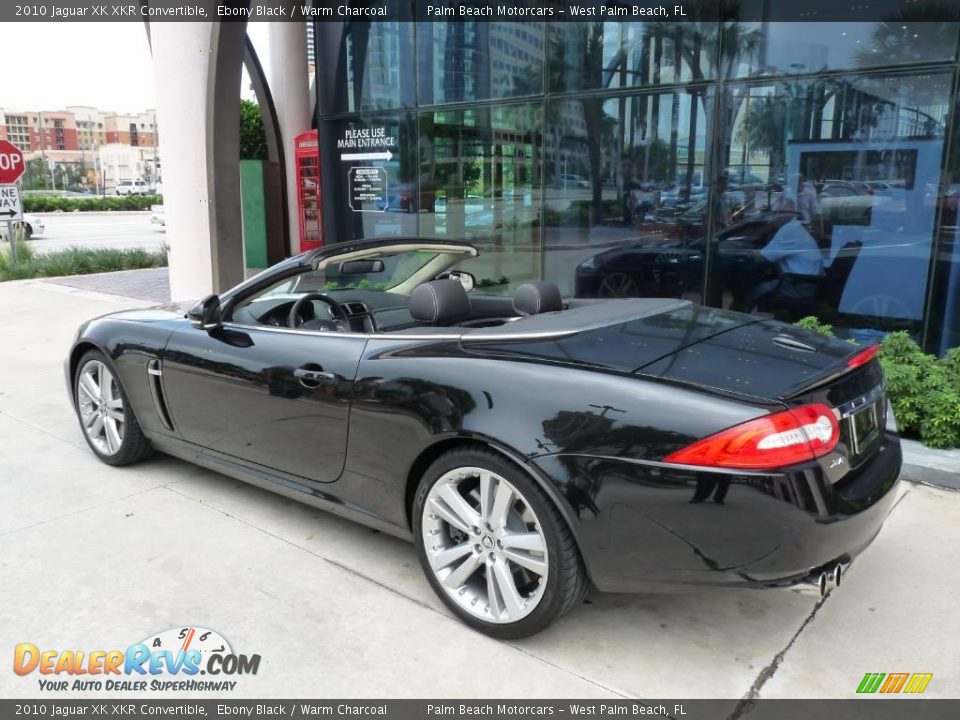 2010 Jaguar XK XKR Convertible Ebony Black / Warm Charcoal Photo #4