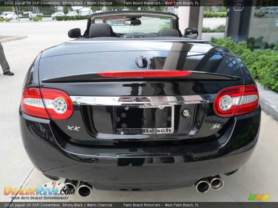 2010 Jaguar XK XKR Convertible Ebony Black / Warm Charcoal Photo #5