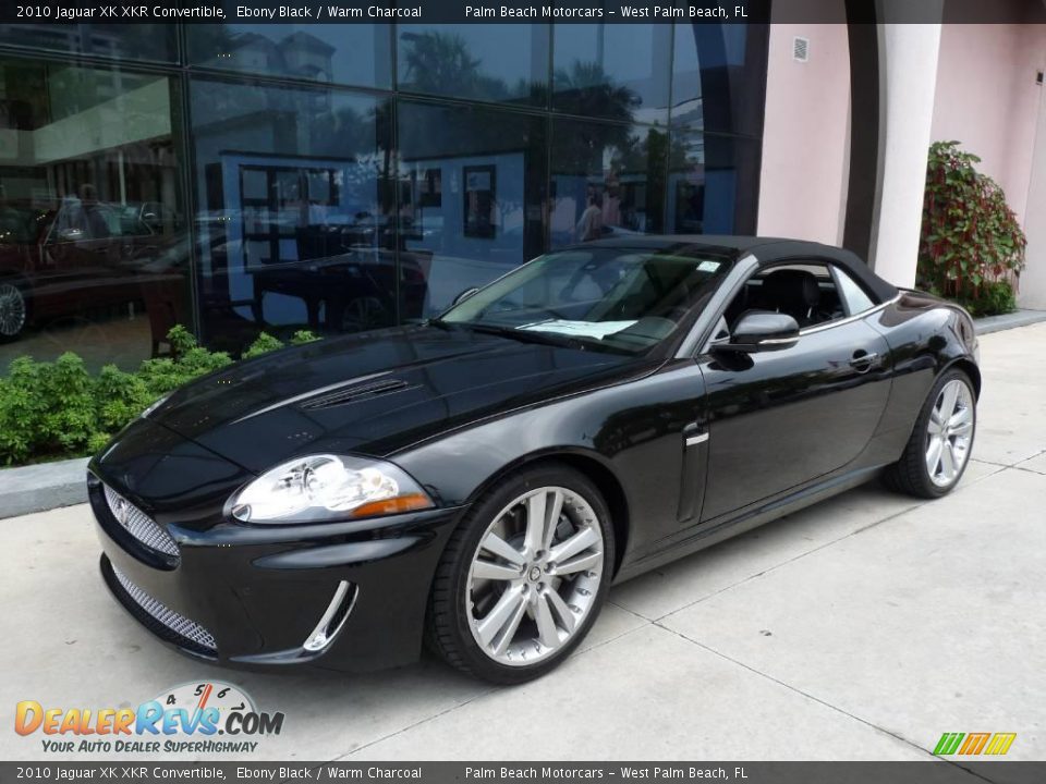 2010 Jaguar XK XKR Convertible Ebony Black / Warm Charcoal Photo #10