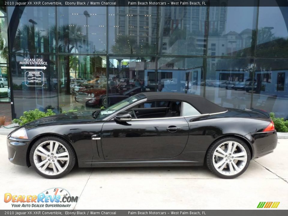 2010 Jaguar XK XKR Convertible Ebony Black / Warm Charcoal Photo #11