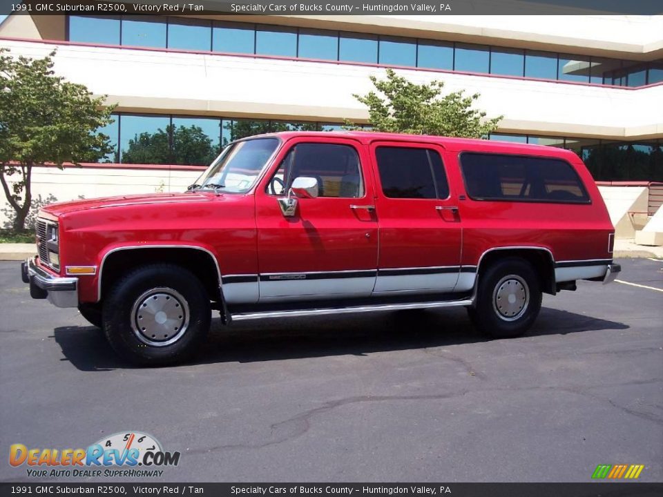 1991 GMC Suburban R2500 Victory Red / Tan Photo #1