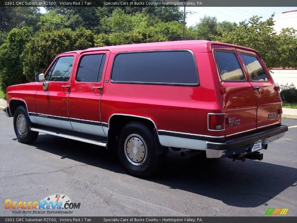 1991 GMC Suburban R2500 Victory Red / Tan Photo #10