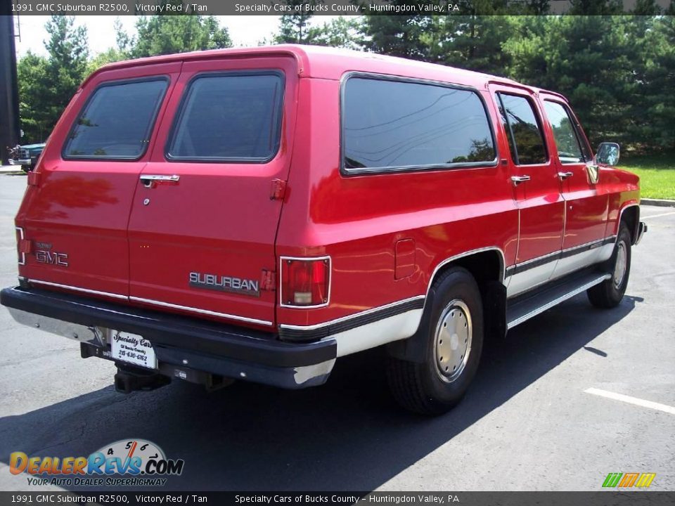 1991 GMC Suburban R2500 Victory Red / Tan Photo #15