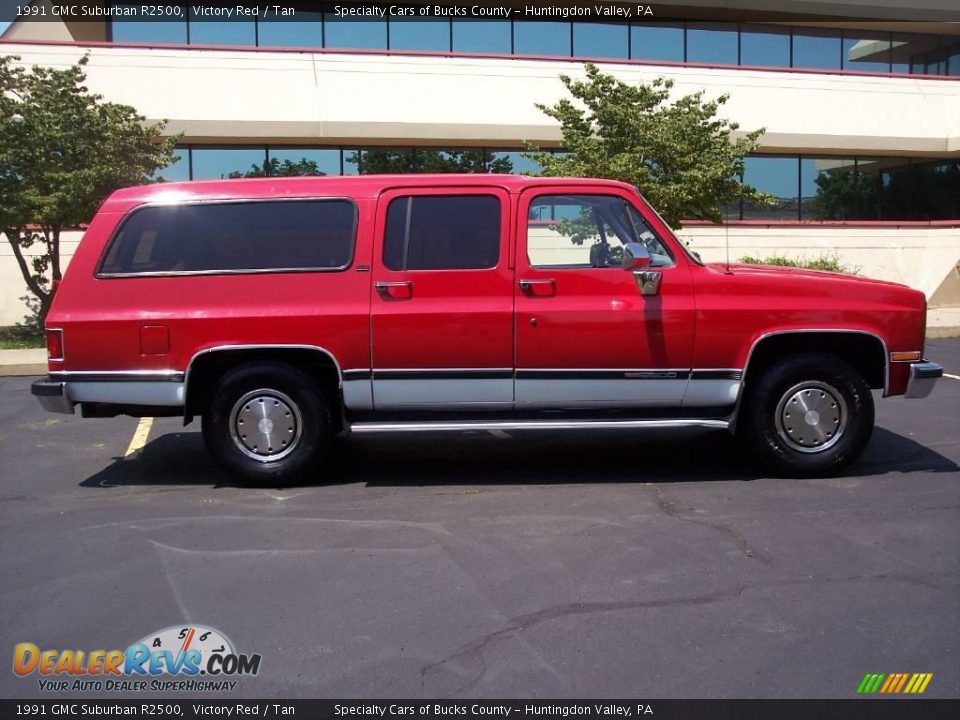 1991 GMC Suburban R2500 Victory Red / Tan Photo #20