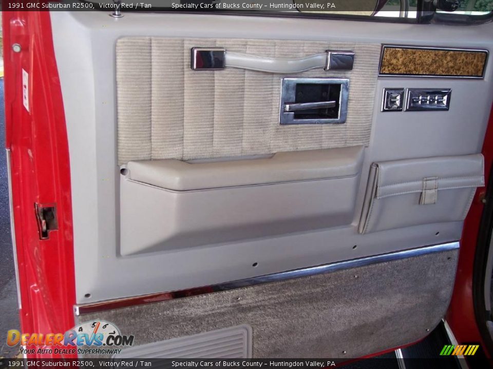 1991 GMC Suburban R2500 Victory Red / Tan Photo #27