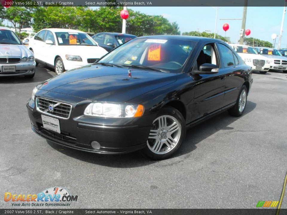 2007 Volvo S60 2.5T Black / Graphite Photo #3