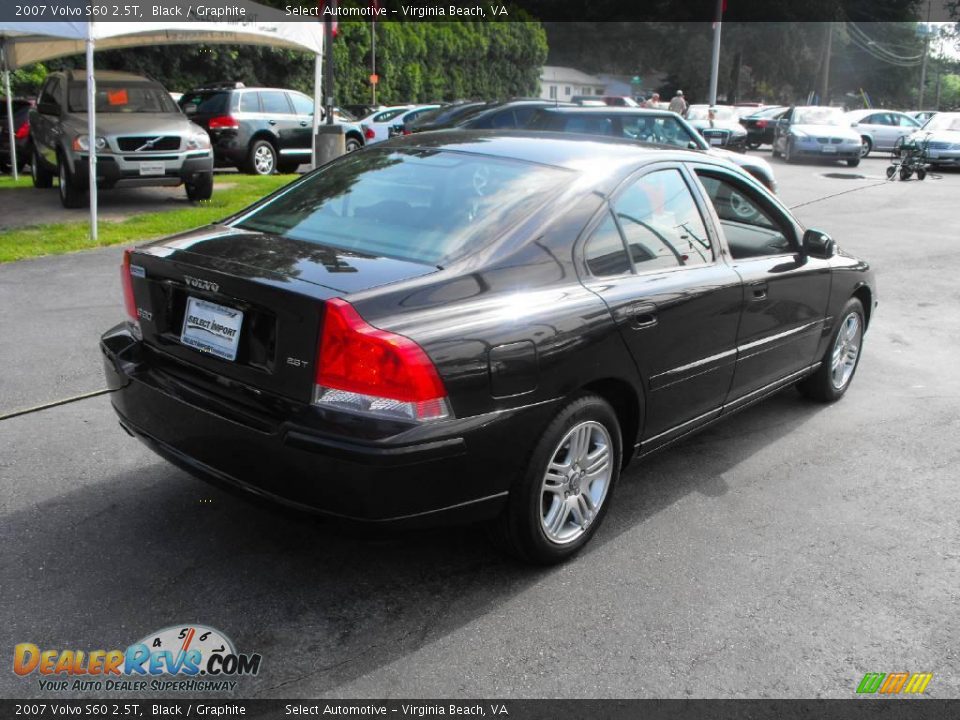 2007 Volvo S60 2.5T Black / Graphite Photo #9