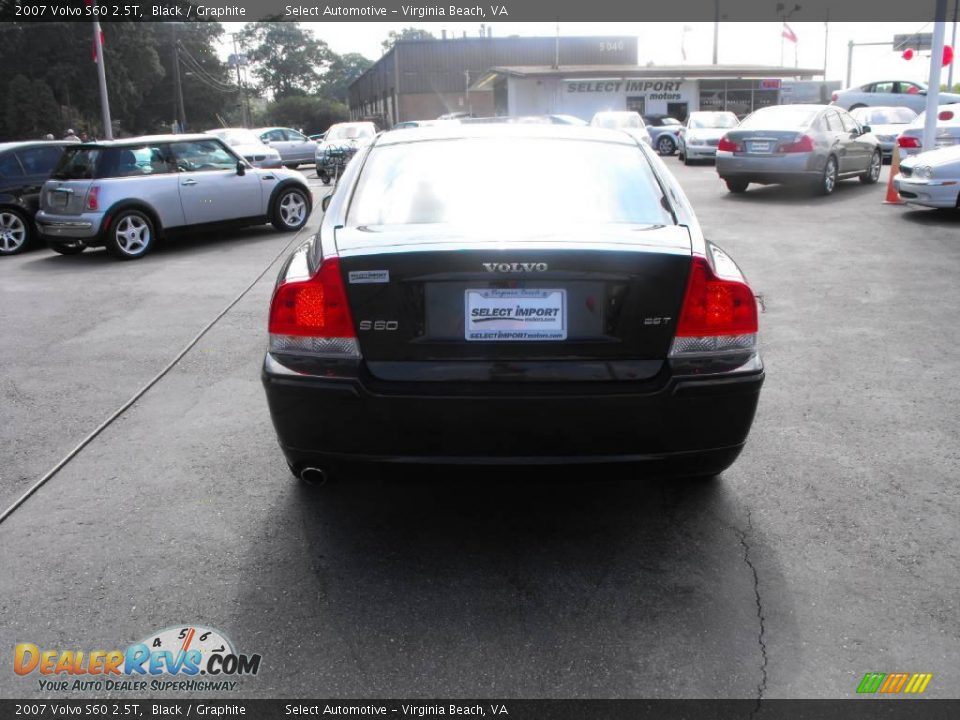 2007 Volvo S60 2.5T Black / Graphite Photo #10