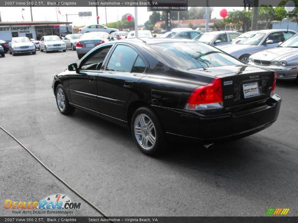2007 Volvo S60 2.5T Black / Graphite Photo #11