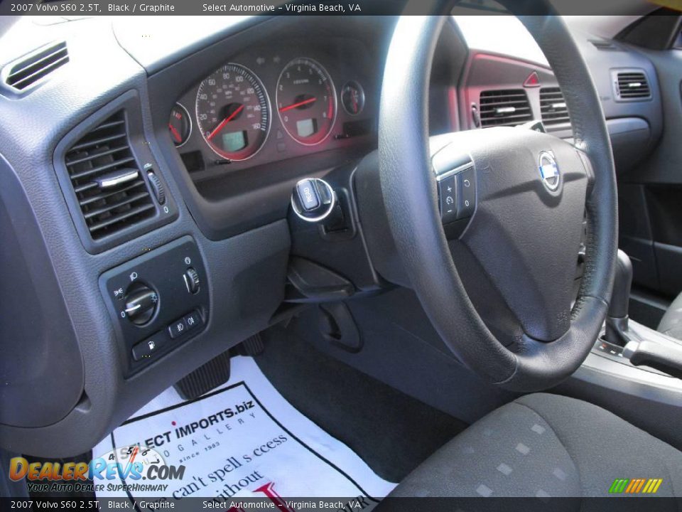 2007 Volvo S60 2.5T Black / Graphite Photo #17