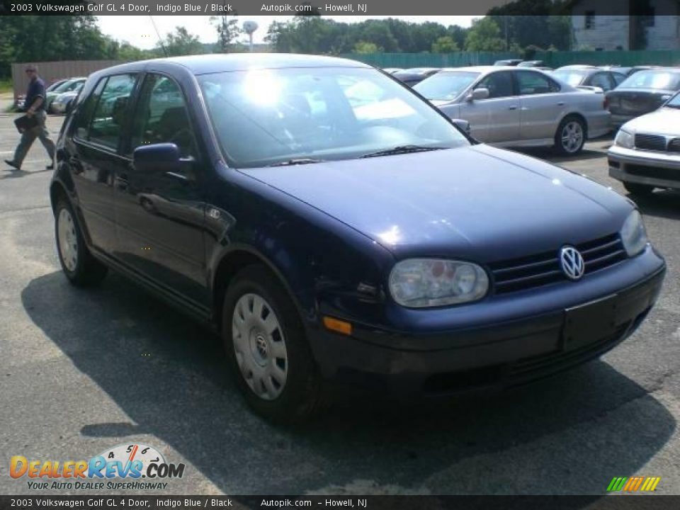 2003 Volkswagen Golf GL 4 Door Indigo Blue / Black Photo #2