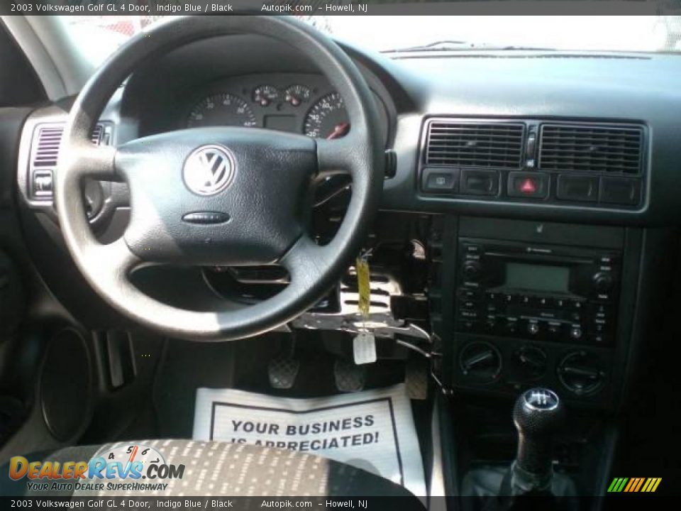 2003 Volkswagen Golf GL 4 Door Indigo Blue / Black Photo #13