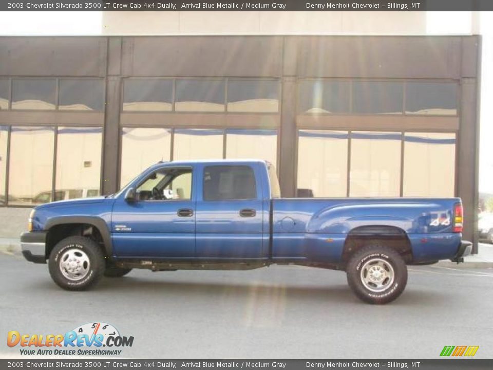 2003 Chevrolet Silverado 3500 LT Crew Cab 4x4 Dually Arrival Blue Metallic / Medium Gray Photo #1