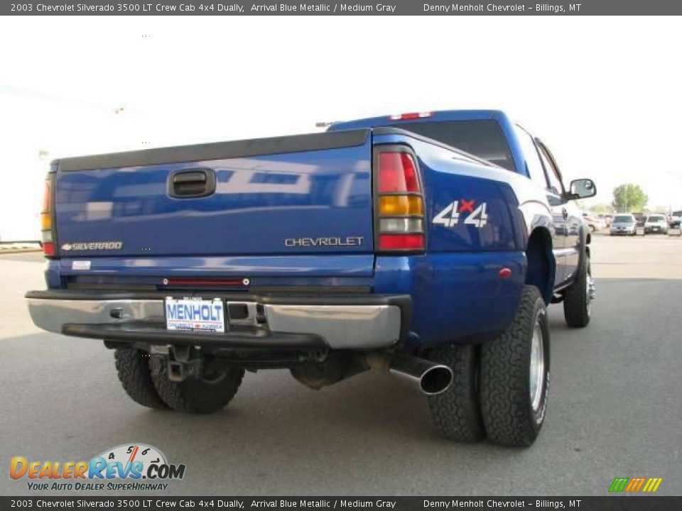 2003 Chevrolet Silverado 3500 LT Crew Cab 4x4 Dually Arrival Blue Metallic / Medium Gray Photo #5